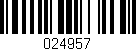 Código de barras (EAN, GTIN, SKU, ISBN): '024957'