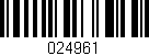 Código de barras (EAN, GTIN, SKU, ISBN): '024961'