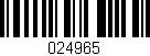 Código de barras (EAN, GTIN, SKU, ISBN): '024965'