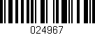 Código de barras (EAN, GTIN, SKU, ISBN): '024967'