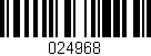 Código de barras (EAN, GTIN, SKU, ISBN): '024968'