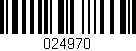 Código de barras (EAN, GTIN, SKU, ISBN): '024970'