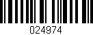 Código de barras (EAN, GTIN, SKU, ISBN): '024974'