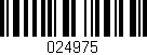 Código de barras (EAN, GTIN, SKU, ISBN): '024975'