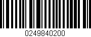 Código de barras (EAN, GTIN, SKU, ISBN): '0249840200'