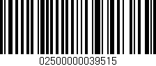 Código de barras (EAN, GTIN, SKU, ISBN): '02500000039515'