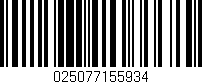 Código de barras (EAN, GTIN, SKU, ISBN): '025077155934'