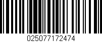 Código de barras (EAN, GTIN, SKU, ISBN): '025077172474'