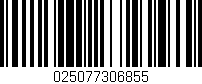 Código de barras (EAN, GTIN, SKU, ISBN): '025077306855'