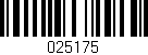 Código de barras (EAN, GTIN, SKU, ISBN): '025175'
