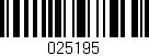 Código de barras (EAN, GTIN, SKU, ISBN): '025195'
