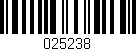 Código de barras (EAN, GTIN, SKU, ISBN): '025238'