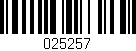 Código de barras (EAN, GTIN, SKU, ISBN): '025257'