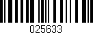 Código de barras (EAN, GTIN, SKU, ISBN): '025633'