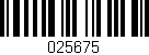 Código de barras (EAN, GTIN, SKU, ISBN): '025675'