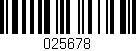 Código de barras (EAN, GTIN, SKU, ISBN): '025678'