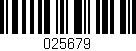 Código de barras (EAN, GTIN, SKU, ISBN): '025679'