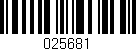 Código de barras (EAN, GTIN, SKU, ISBN): '025681'