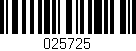 Código de barras (EAN, GTIN, SKU, ISBN): '025725'