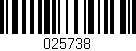Código de barras (EAN, GTIN, SKU, ISBN): '025738'