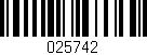 Código de barras (EAN, GTIN, SKU, ISBN): '025742'