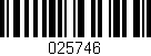 Código de barras (EAN, GTIN, SKU, ISBN): '025746'