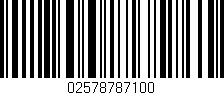 Código de barras (EAN, GTIN, SKU, ISBN): '02578787100'