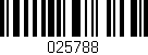 Código de barras (EAN, GTIN, SKU, ISBN): '025788'