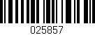 Código de barras (EAN, GTIN, SKU, ISBN): '025857'
