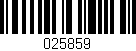 Código de barras (EAN, GTIN, SKU, ISBN): '025859'