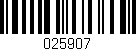 Código de barras (EAN, GTIN, SKU, ISBN): '025907'
