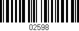 Código de barras (EAN, GTIN, SKU, ISBN): '02598'