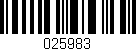 Código de barras (EAN, GTIN, SKU, ISBN): '025983'