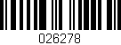 Código de barras (EAN, GTIN, SKU, ISBN): '026278'