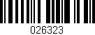 Código de barras (EAN, GTIN, SKU, ISBN): '026323'