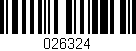 Código de barras (EAN, GTIN, SKU, ISBN): '026324'