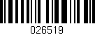 Código de barras (EAN, GTIN, SKU, ISBN): '026519'