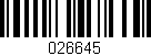 Código de barras (EAN, GTIN, SKU, ISBN): '026645'