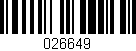 Código de barras (EAN, GTIN, SKU, ISBN): '026649'