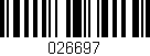 Código de barras (EAN, GTIN, SKU, ISBN): '026697'