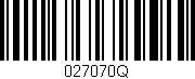 Código de barras (EAN, GTIN, SKU, ISBN): '027070Q'