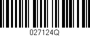 Código de barras (EAN, GTIN, SKU, ISBN): '027124Q'