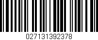 Código de barras (EAN, GTIN, SKU, ISBN): '027131392378'