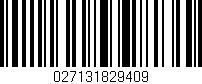 Código de barras (EAN, GTIN, SKU, ISBN): '027131829409'