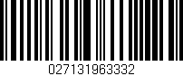 Código de barras (EAN, GTIN, SKU, ISBN): '027131963332'