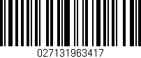 Código de barras (EAN, GTIN, SKU, ISBN): '027131963417'