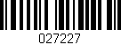 Código de barras (EAN, GTIN, SKU, ISBN): '027227'