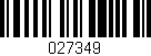 Código de barras (EAN, GTIN, SKU, ISBN): '027349'