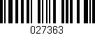 Código de barras (EAN, GTIN, SKU, ISBN): '027363'