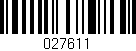 Código de barras (EAN, GTIN, SKU, ISBN): '027611'